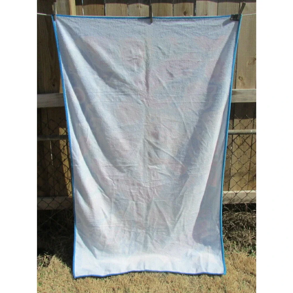 TERRI TORI Beach Towel Gators Fish Sea Animals Thick Soft Cotton Brazil 39 x 64